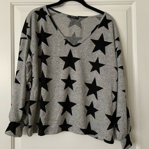 Shein Grey Star Long Sleeve